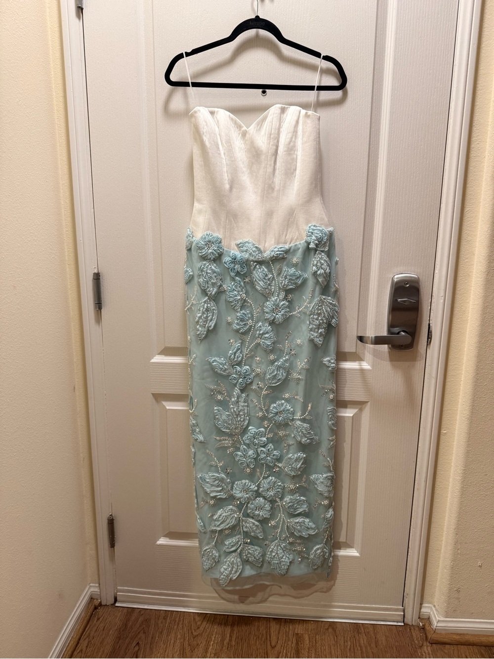 Helsi Grace Sweetheart Strapless Corset Floral Gown blue Size XS Preloved/Flaw - Picture 4 of 11